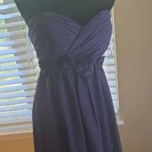 Pretty Maids Strapless Dress in Deep Purple